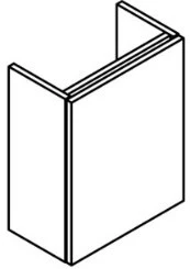 Sleurs OKMIT040MA22H50D1L Sleurs Milo wastafelonderkast met 1 deur links (tip-on) 400 x 220 x 500 mm - wit mat