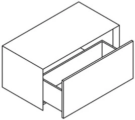 Sleurs Matisse wastafelonderkast met 1 lade 1400 x 500 x 440 mm - wit mat OKMTT140MA50L1
