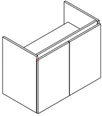 Sleurs OKMX080MA45H62D2 Sleurs Maxx wastafelonderkast met 2 deuren 800 x 450 x 620 mm - wit mat