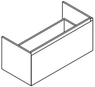 Sleurs OKVEZ140PBI50H45L1 Sleurs Velvet wastafelonderkast met 1 lade (greeploos) 1400 x 500 x 450 mm - Bianco