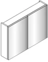 Sleurs Maxx spiegelkast met 2 deuren 800 x 130 x 580 mm - wit mat SKMX080MAD2