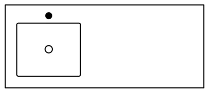Sleurs TACO120MA50L Sleurs Cottage wastafelblad 1200 x 500 x 25 mm - kunstmarmer - wit mat - 1 waskom links - met kraangat - met overloop