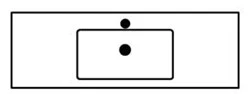Sleurs TAIS120MA40M Sleurs Isa wastafelblad 1200 x 400 x 20 mm - kunstmarmer - wit mat - 1 waskom midden - met kraangat - met overloop