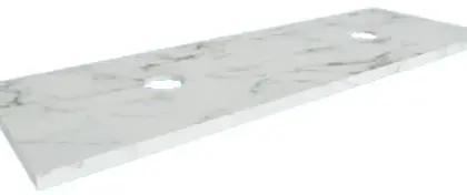 Sleurs TATO120DMO50H1.2G2 Sleurs Top wastafelblad met 2 gaten 1200 x 500 x 12 mm - Dekton composiet - Morpheus - bestelformulier verplicht met 2 gaten