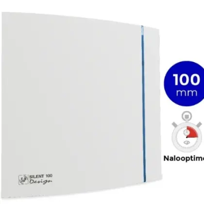 Soler & Palau 5210603200 Soler & Palau Silent 100 CRZ design 3C badkamerventilator met timer - wit - 95m³/h - 230V