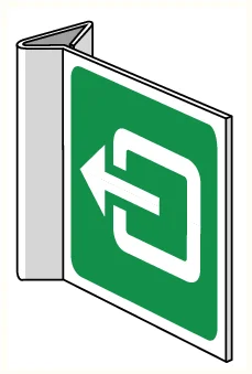 Somati PICTOGRAM UITGANG DWARS links pst150 x 150 mm somati IC0093