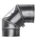 Soper Enkelwandige rookgasbocht Soper 90° 180mm/180mm staal HHE100139
