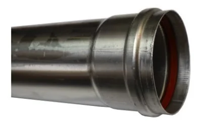 Soper Enkelwandige rookgasbuis Soper Ø100x500mm aluminium met lipring HHE100278