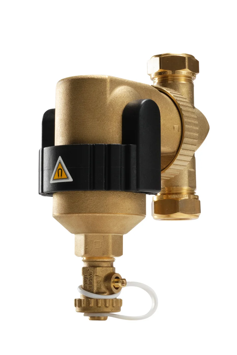 Spirotech Vuilafscheider Spirotech SpiroTrap 22mm 22 knelring horizontaal/verticaal met magneet extern UE022WH