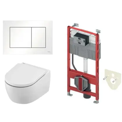 TECE Wandwc TECE diep zonder spoelrand 35.5x51.5x wit PAKKETTECELOFT