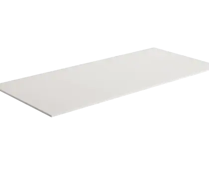TOP.SS.1800.F001 Klaire solid tablet 1800 x 460 x 9 mm - wit mat - inkortbaar afvoer/kraangat zelf te voorzien