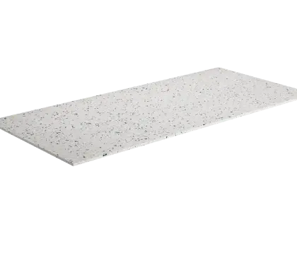 TOP.SS.1800.F007 Klaire solid tablet 1800 x 460 x 9 mm - terrazzo - inkortbaar afvoer/kraangat zelf te voorzien