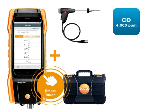 Testo 0564 3002 79 Testo 300 set rookgasanalyser met koffer en toebehoren