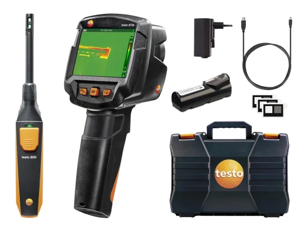 Testo Thermische camera met draadloze module testo 872s bluetooth-vochtigheidsvoeler testo 605i 05608726