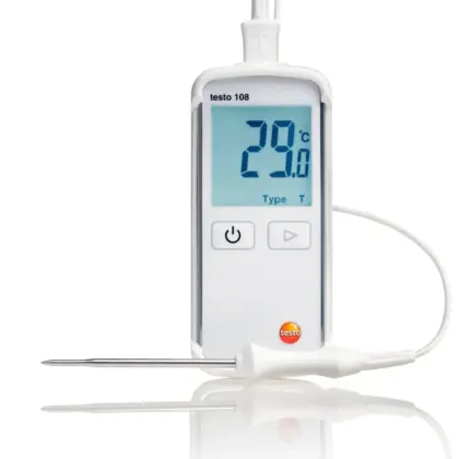 Testo Testo 108 levensmiddelenthermometer -50-300grC met standaard dompel-steekvoeler type T 05631080