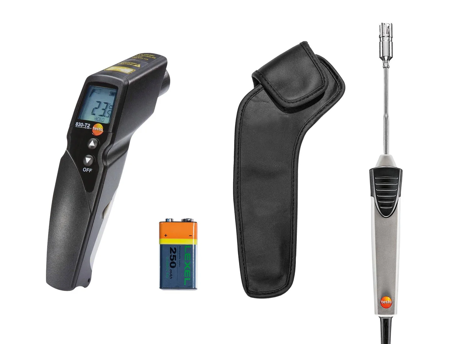 Testo Set testo 830-T2 infraroodthermometer incl. etui testo 05638312