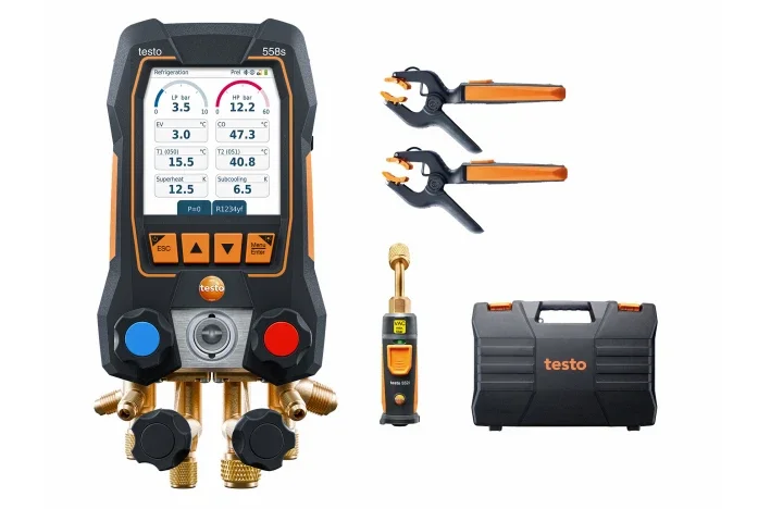 Testo Testo 558s set digitale 4-weg manifold TouchScreen Bluetooth 5.0 05645582