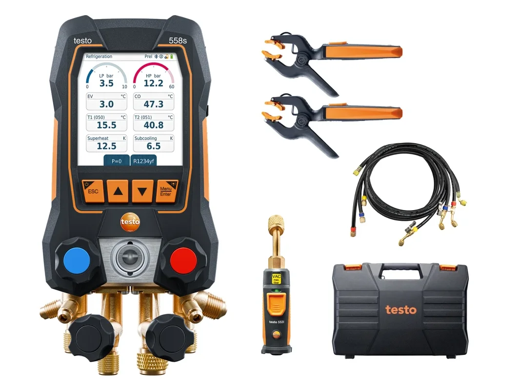 Testo Testo 558s set digitale 4-weg manifold TouchScreen testo 05645583