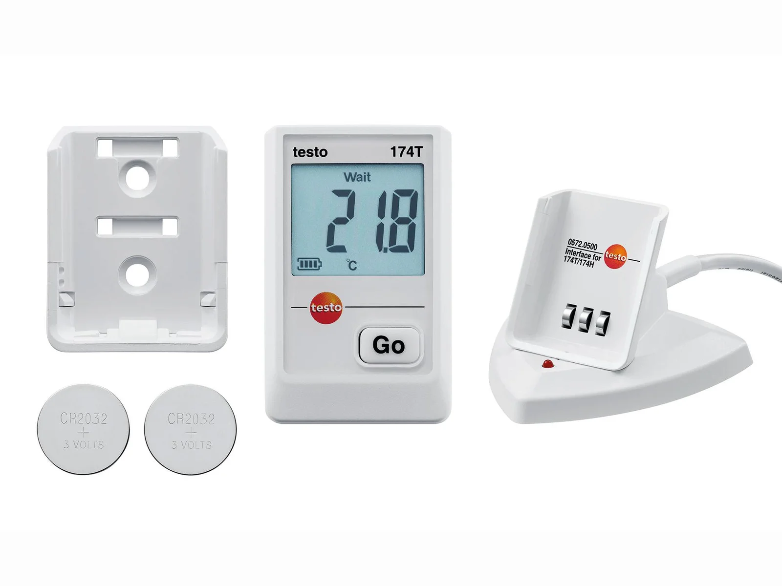 Testo Set mini-datalogger testo 174T, 1 kanaal inc USB interface testo 05720561