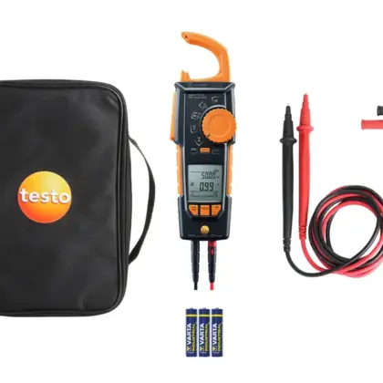 Testo Testo 770-3 TRMS stroomtang met BT incl batterijen etui en 1 set meetkabels (ex 05907703) 0590770302