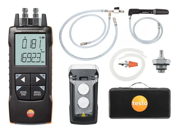 Testo Testo 512-1 Set dichtheidscontrole gasleidingen Digitale verschildrukmeter - Testo 2205631512