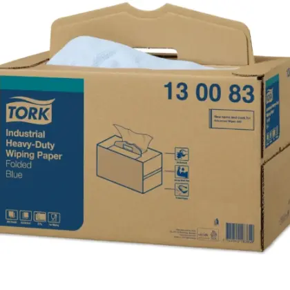 Tork 130083 Tork W7 poetspapier industrial heavy duty (200 vellen) - blauw - prijs per doos