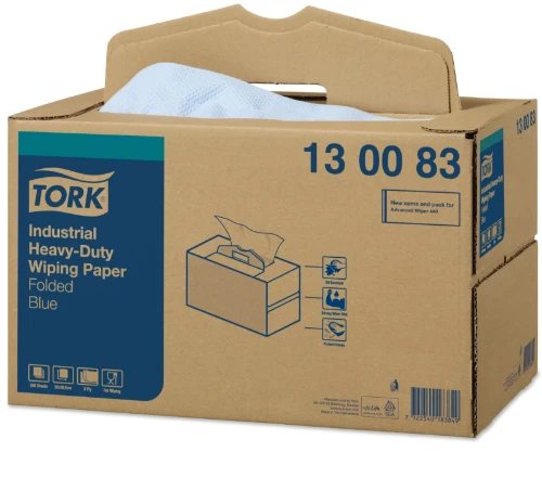 Tork 130083 Tork W7 poetspapier industrial heavy duty (200 vellen) - blauw - prijs per doos