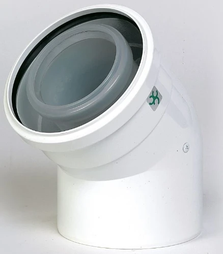 Ubbink Rolux concentrisch PP/Staal bocht 45° 100/150 mm 0120094