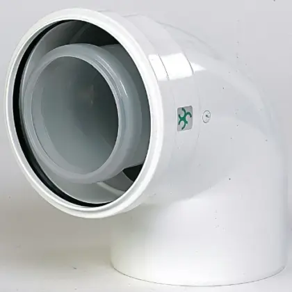 Ubbink 0120095 Ubbink Rolux concentrisch PP/Staal bocht 87° 100/150 mm