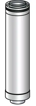 Ubbink 0120730 Ubbink CLVkit PP/Galva verlengbuis 125/200 mm (lengte 500mm)