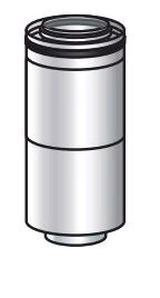 Ubbink 0120734 Ubbink CLVkit PP/Galva telescopische buis 125/200 mm (lengte 550/1000mm)