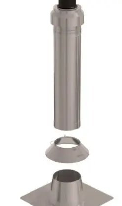 Ubbink 0121100 Ubbink CLVkit PP/Galva platdak doorvoerkit inox 125/200 mm