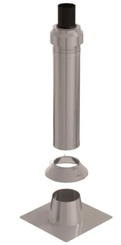 Ubbink CLVkit PP/Galva platdak doorvoerkit inox 125/200 mm 0121100