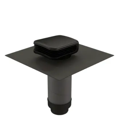 Ubbink 0172097 Ubbink Valetis geïsoleerde dakdoorvoer type C en D 160/150 voor leien dak - zwart