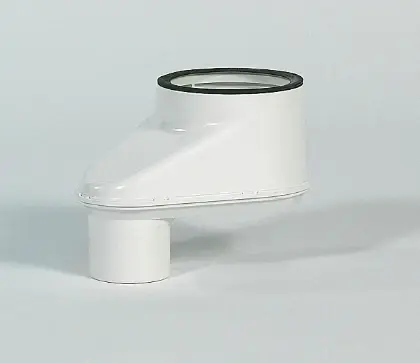 Ubbink Rolux PP adapter 80/80 x 80/125 - wit - zonder rookgasbuis 0187584