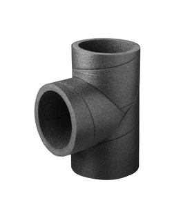 Ubbink 0188266 Ubbink Aerfoam WTW geisoleerd T-stuk 90° 160/190 x 160/190 x 160/190 mm - donkergrijs