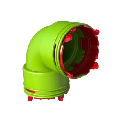 Ubbink 0189034 Ubbink Air Excellent click-seal systeem AE48C bocht 90°  90 mm