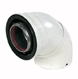 Ubbink 0224063 Ubbink Rolux concentrisch Alu/PVC bocht 87° 80/125 mm - voor niet condenserende ketels