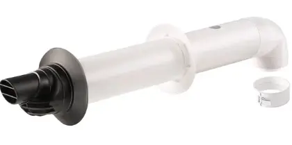 Ubbink 0229009 Ubbink Rolux 5H concentrisch PP/Staal muurdoorvoer 60/100 mm - zwart - met bocht