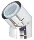 Ubbink 0702882 Ubbink Rolux concentrisch PP/Inox bocht 45° 80/125 mm