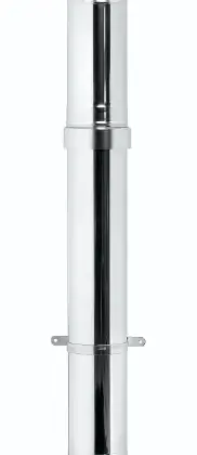 Ubbink 0703447 Ubbink Rolux concentrisch PP/Inox dakdoorvoer 80/125 mm - met kraag