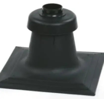 Ubbink 0703458 Ubbink Chemilux 4G PP schoorsteenopstand vlakke plaat 80 mm - zwart