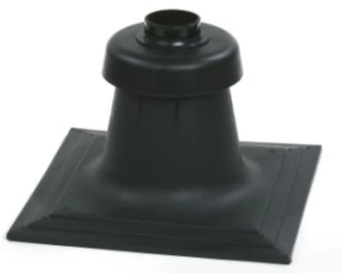 Ubbink 0703458 Ubbink Chemilux 4G PP schoorsteenopstand vlakke plaat 80 mm - zwart