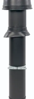 Ubbink 0703612 Ubbink Ventub WTW geisoleerde ventilatiedakdoorvoer 186/180 mm - zwart