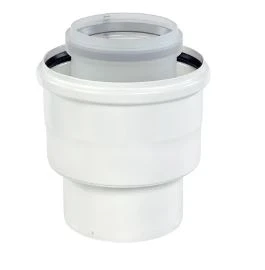 Ubbink 0703638 Ubbink Rolux concentrisch PP/Staal verloop MF 60/100 x 80/125 mm - wit