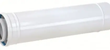 Ubbink 0704059 Ubbink Rolux concentrisch PP/Alu verlengbuis 80/125 mm (lengte 500 mm) - wit
