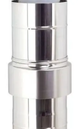 Ubbink 0704448 Ubbink Rolux concentrisch PP/Inox luchtaanzuigstuk 80/125 mm