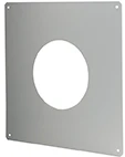 Ubbink Rolux muurplaat 80/125 - metaal - wit 0710103