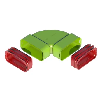 Ubbink Bocht rechthoekig luchtkanaal Ubbink Air Excellent 130x60mm horizontaal 90° kunststof 55 Flex 0188576