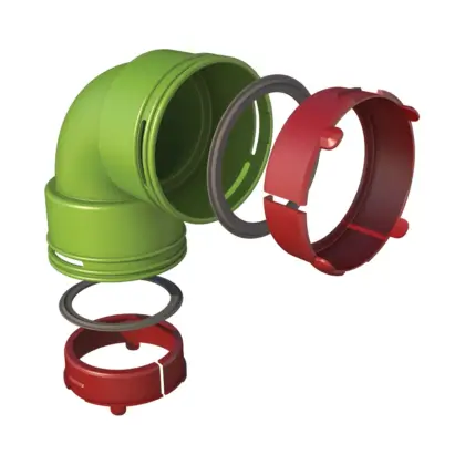 Ubbink Bocht rond luchtkanaal Ubbink Air Excellent 90° kunststof 23 Flex 0188666